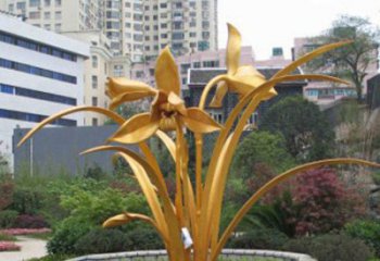 烤漆百合花雕塑廠家 公園小品 戶外不銹鋼百合花雕塑廠