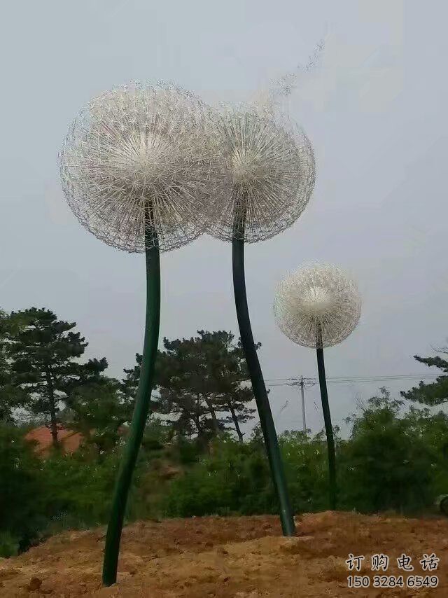 抽象蒲公英雕塑廠家 創(chuàng)意小品 現(xiàn)代不銹鋼蒲公英雕塑廠