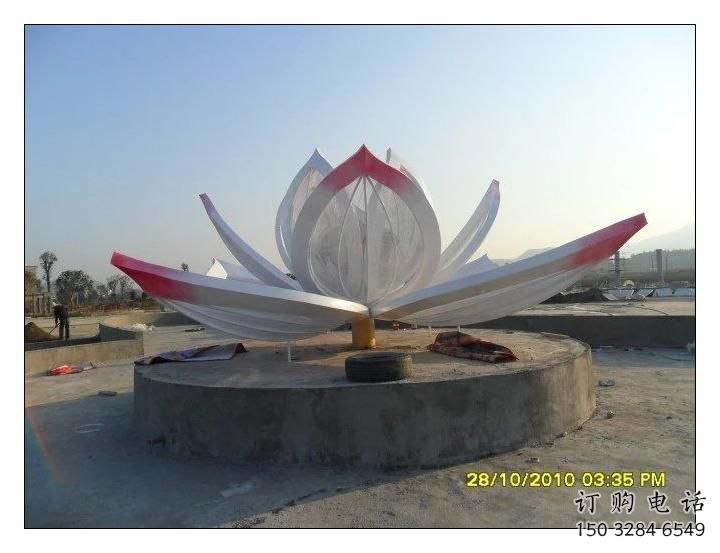 鏤空蓮花雕塑廠家 園林小品 大型不銹鋼蓮花雕塑定制