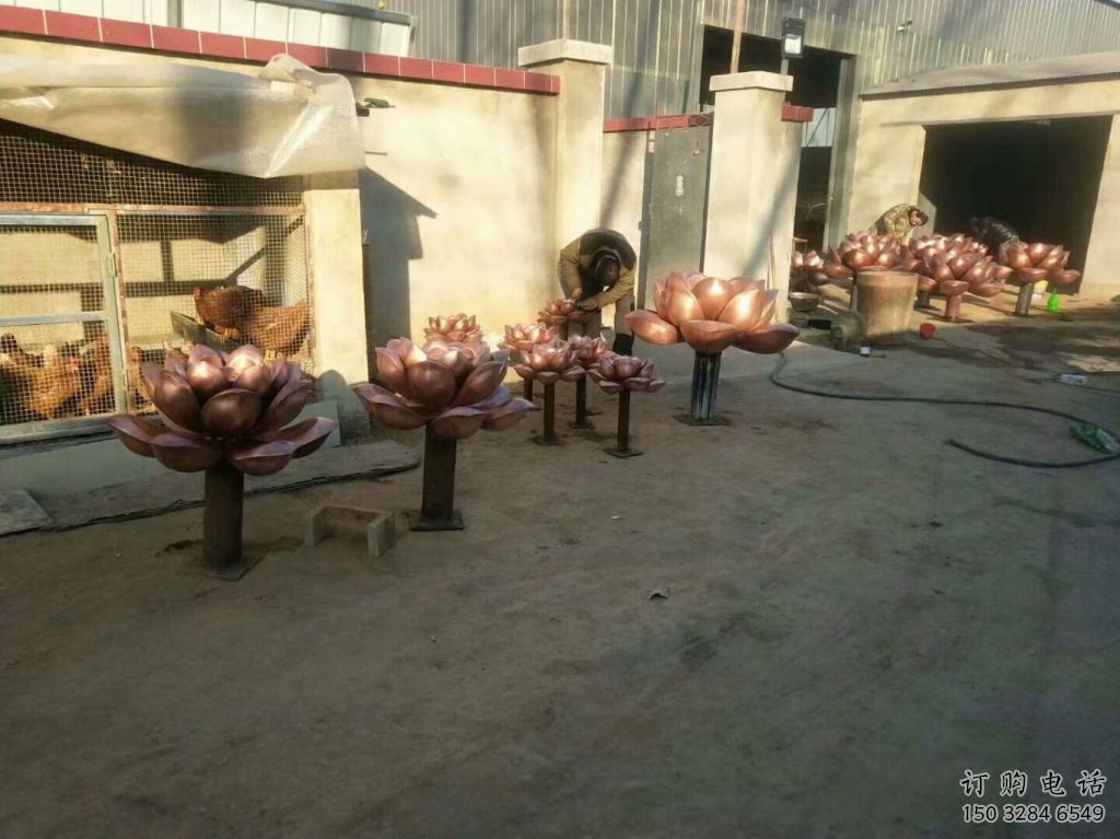 抽象水蓮雕塑廠家 仿古廣場(chǎng)小品 異形不銹鋼水蓮雕塑廠