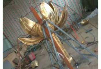 創(chuàng)意金蓮雕塑廠(chǎng)家 抽象小品 公園不銹鋼金蓮雕塑廠(chǎng)