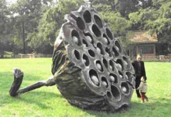 大型蓮蓬雕塑廠家 鍛造小品 仿古不銹鋼蓮蓬雕塑廠