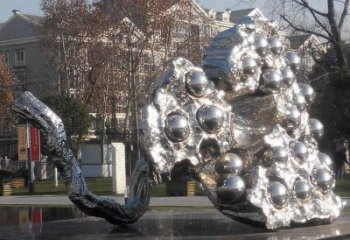 抽象蓮蓬雕塑廠家  公園小品 戶(hù)外不銹鋼蓮蓬雕塑制作