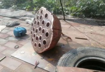 公園蓮蓬雕塑廠家 戶(hù)外擺件 創(chuàng)意不銹鋼蓮蓬雕塑定制