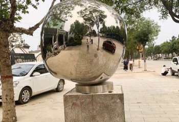 鏡面蘋(píng)果雕塑廠家 大型擺件  戶(hù)外不銹鋼蘋(píng)果雕塑定做