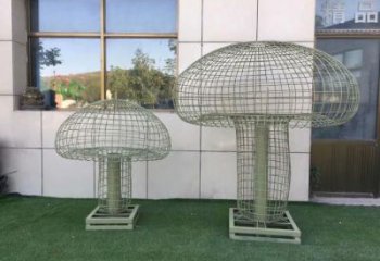 鏤空蘑菇雕塑廠家 園林公園小品 廣場不銹鋼蘑菇雕塑廠
