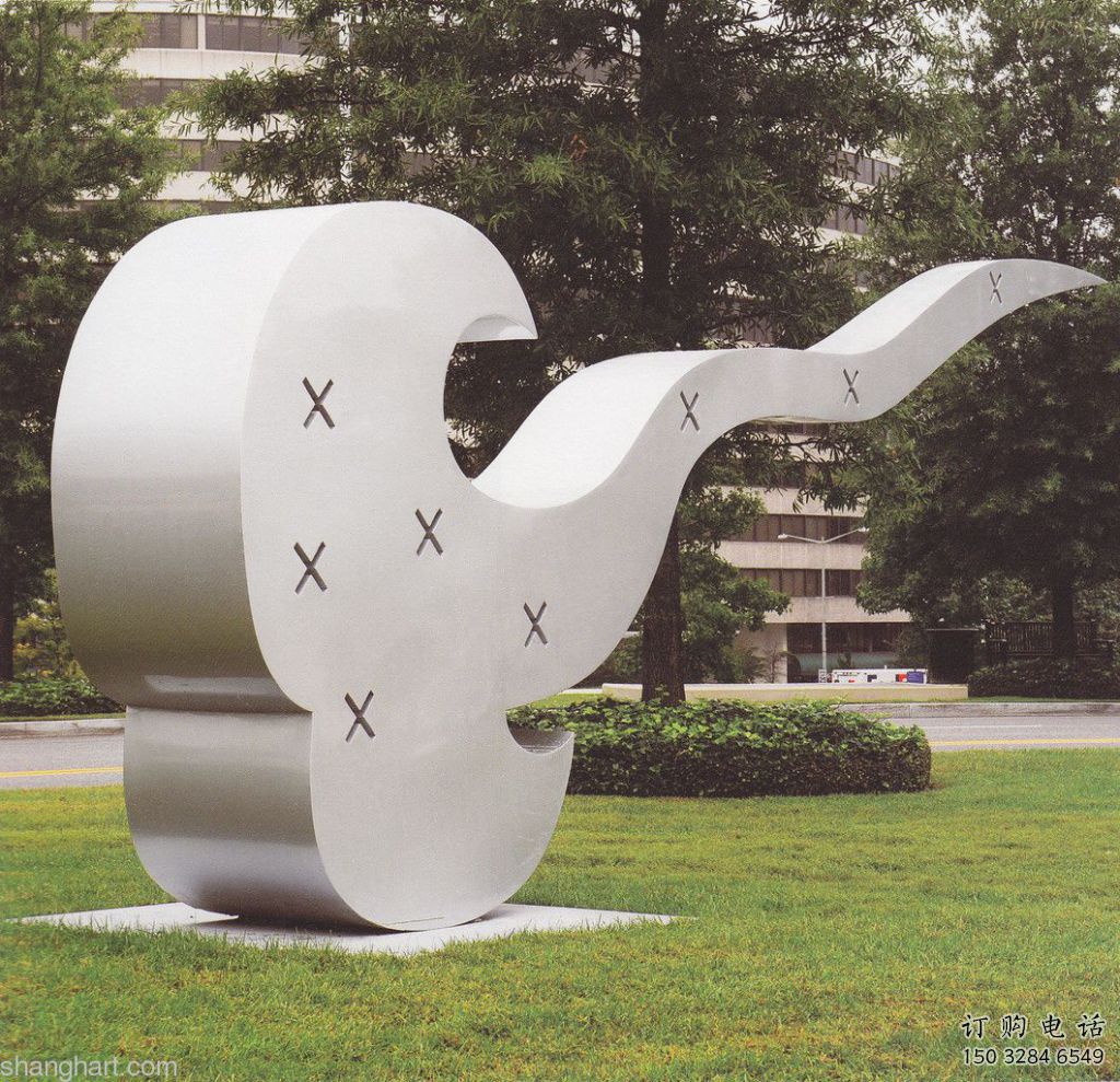 街頭如意雕塑廠家 大型別墅區(qū)擺件 創(chuàng)意不銹鋼如意雕塑定制