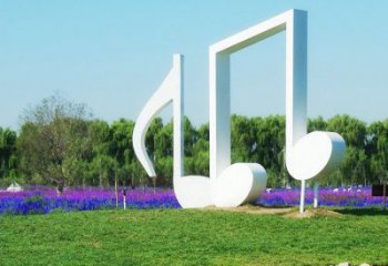 烤漆樂(lè)符雕塑廠家 創(chuàng)意小品 大型不銹鋼樂(lè)符雕塑廠