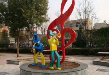 中式樂(lè)符雕塑廠家 戶(hù)外小品 游樂(lè)場(chǎng)不銹鋼樂(lè)符雕塑廠