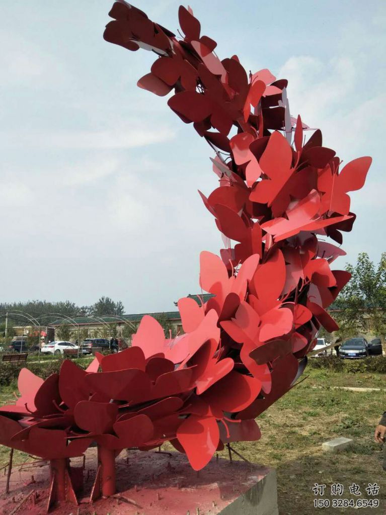 彩繪花環(huán)雕塑廠家 烤漆公園擺件 街頭不銹鋼花環(huán)雕塑廠