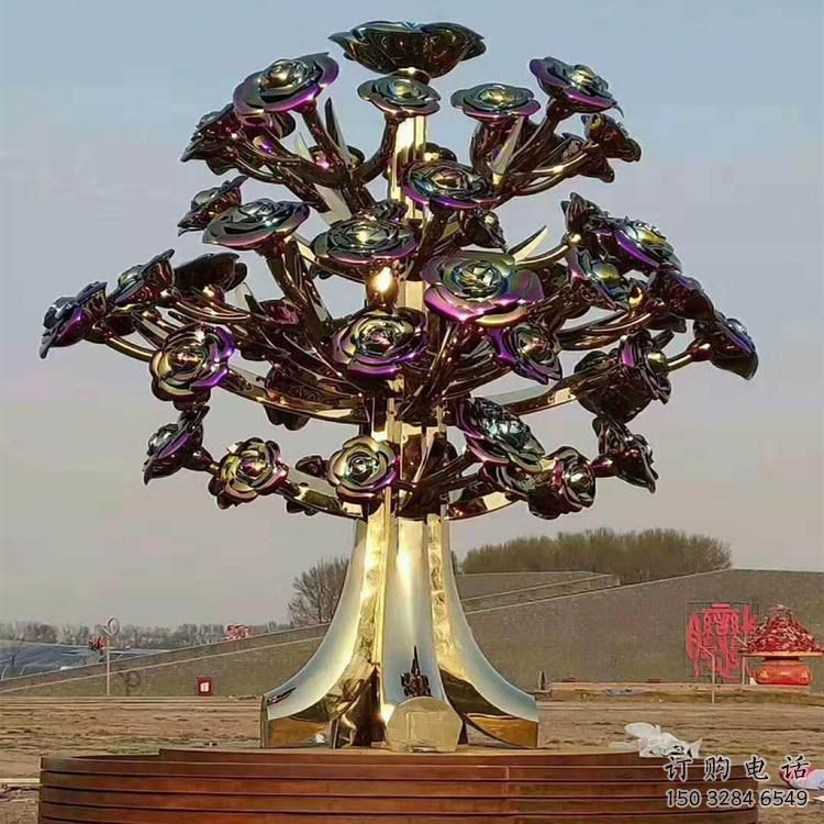 大型大樹雕塑廠家 鍛造小品 戶外不銹鋼大樹雕塑廠