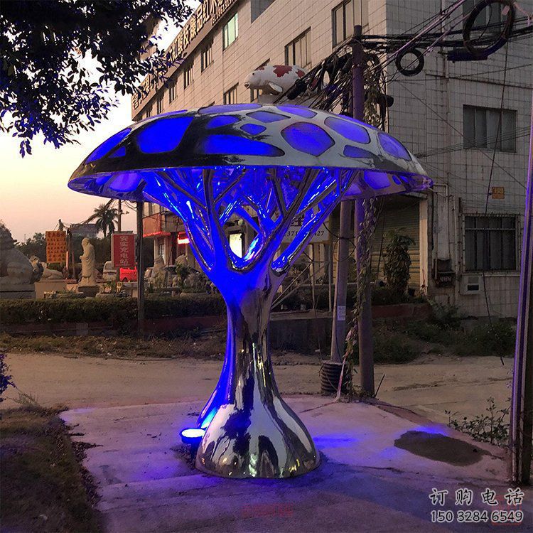 抽象樹冠雕塑廠家 創意小品 公園不銹鋼樹冠雕塑廠