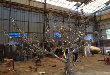 酒店樹雕塑廠家 現代小品 歐式不銹鋼樹雕塑廠