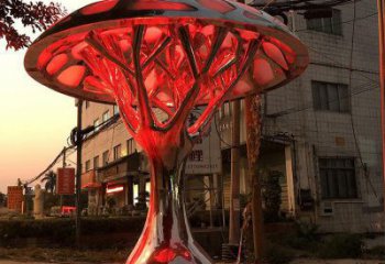 烤漆樹(shù)冠雕塑廠家 燈光小品 戶外不銹鋼樹(shù)冠雕塑廠