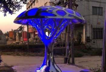 抽象樹(shù)冠雕塑廠家 創(chuàng)意小品 公園不銹鋼樹(shù)冠雕塑廠