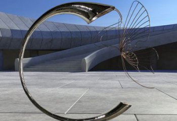 房地產喇叭花雕塑廠家 戶外擺件 鍛造不銹鋼喇叭花雕塑廠