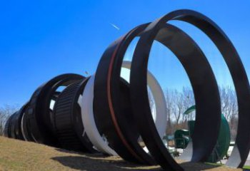 烤漆膠卷雕塑廠家 創意廣場小品 戶外不銹鋼膠卷雕塑廠