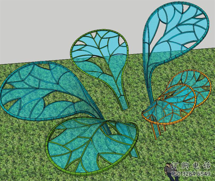 抽象芭蕉葉雕塑廠家 創意廣場小品 戶外不銹鋼芭蕉葉雕塑工廠