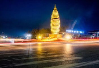 大型塔雕塑廠家 發光小品 廣場不銹鋼塔雕塑價格