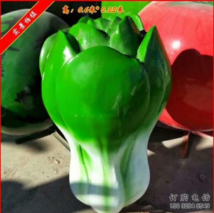 現代白菜雕塑廠家 大型別墅區擺件 仿真不銹鋼白菜雕塑價格