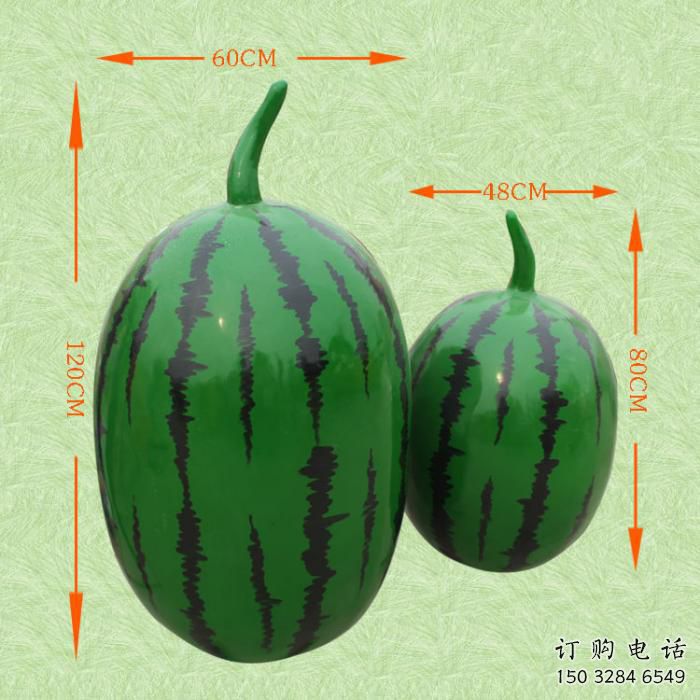 歐式西瓜雕塑廠家 抽象擺件 創意不銹鋼西瓜雕塑工廠