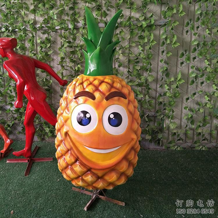 抽象菠蘿雕塑廠家 現(xiàn)代小品 創(chuàng)意菠蘿雕塑價格