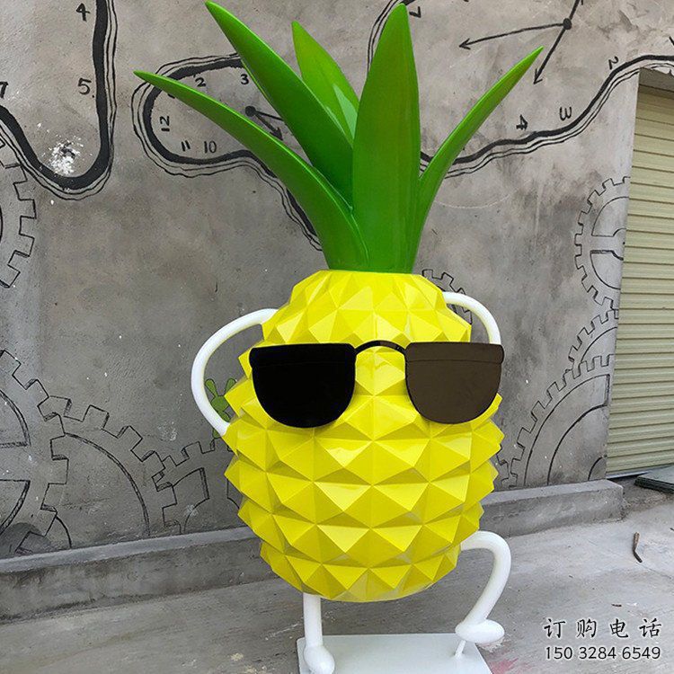 異形菠蘿雕塑廠家 現代小品 廣場菠蘿雕塑定制