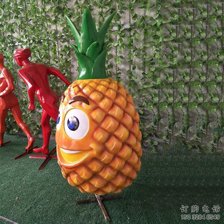 幾何菠蘿雕塑廠家 幼兒園小品 創意菠蘿雕塑廠