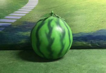 公園西瓜雕塑廠家 戶外擺件 彩繪不銹鋼西瓜雕塑廠