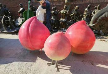 仿古壽桃雕塑廠家 創意小品 房地產壽桃雕塑廠