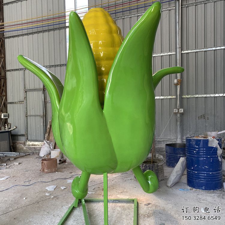 創意玉米雕塑廠家 仿真小品 公園玉米雕塑廠