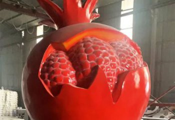 烤漆石榴雕塑廠家 仿真小品 大型不銹鋼石榴雕塑廠
