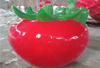 廣場番茄雕塑廠家 烤漆小品 仿真番茄雕塑價格