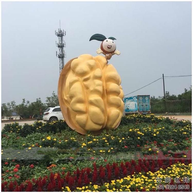 中式核桃雕塑廠家 公園小品 游樂場核桃雕塑廠