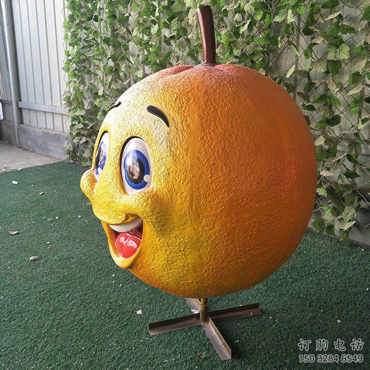 異形橘子雕塑廠家 現(xiàn)代公園小品 廣場(chǎng)橘子雕塑定制