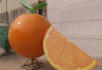 廣場橘子雕塑廠家 彩繪小品 仿真橘子雕塑廠