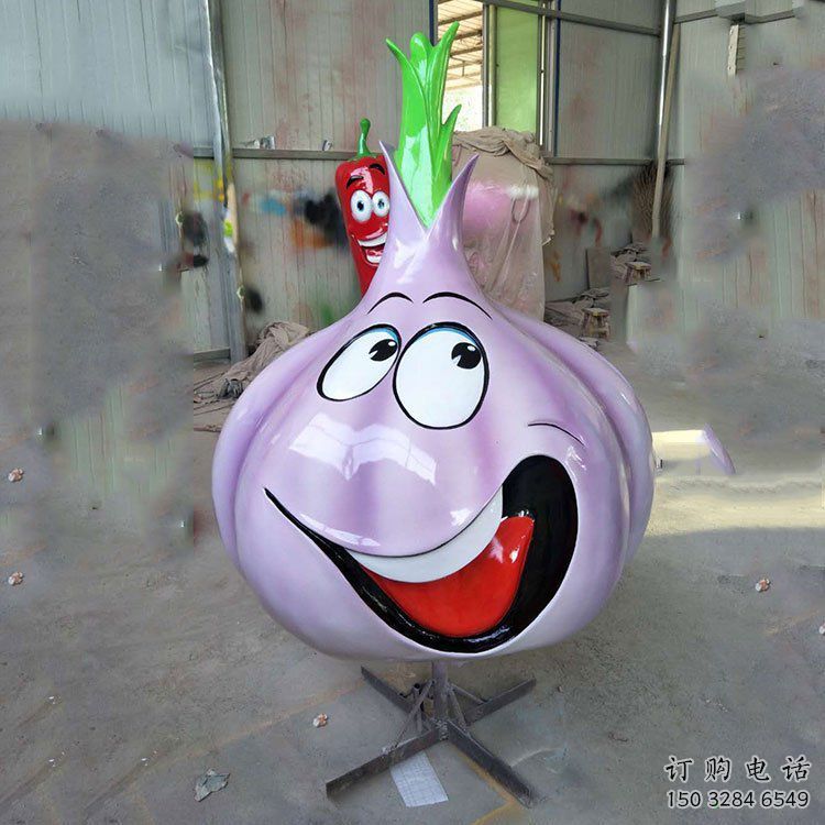 幾何大蒜雕塑廠家 戶外小品 現代大蒜雕塑價格