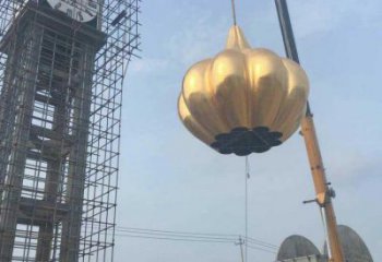 鏡面大蒜雕塑廠家 烤漆大型擺件 戶外不銹鋼大蒜雕塑廠