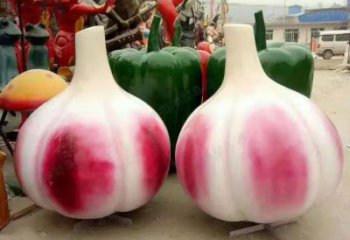 烤漆大蒜雕塑廠家 仿真小品 戶外大蒜雕塑規格