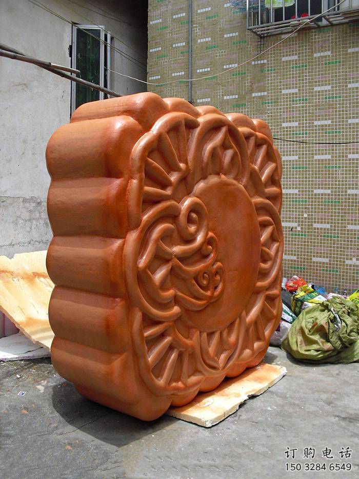 異形月餅雕塑廠家 現代廣場小品 公園月餅雕塑制作