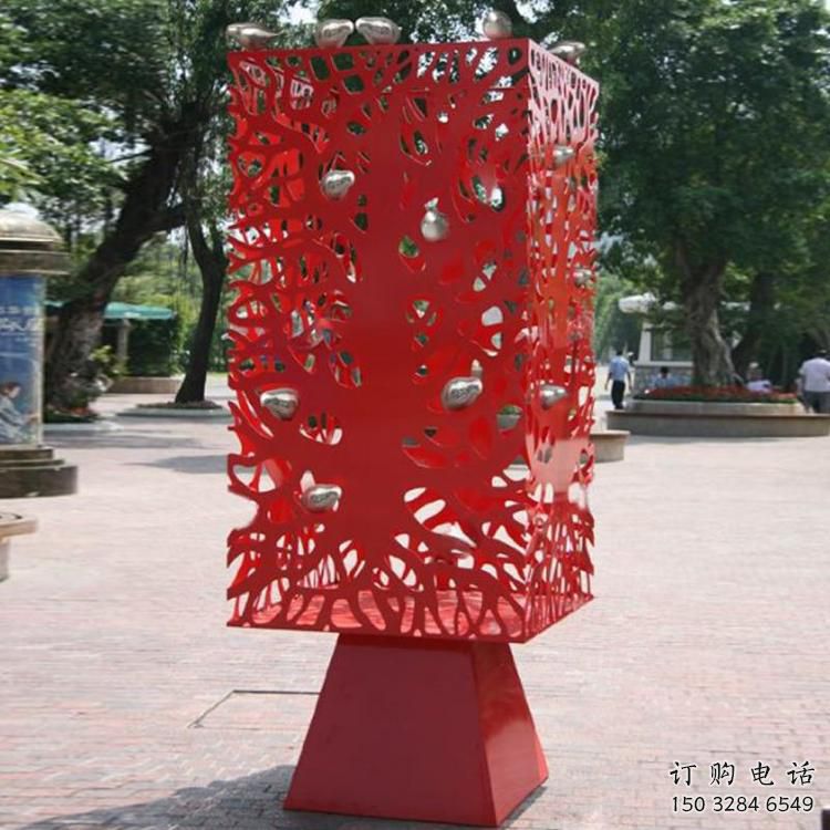 異形窗花雕塑廠家 現代公園小品 廣場不銹鋼窗花雕塑制作