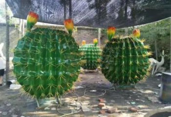 抽象仙人掌雕塑廠家 戶外創意小品 現代仙人掌雕塑制作