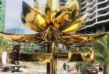 中式紫荊花雕塑廠家 現代小品 創意不銹鋼紫荊花雕塑制作