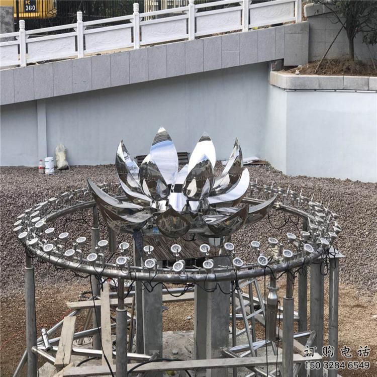 鍛造并蒂蓮雕塑廠家 現(xiàn)代小品 戶外不銹鋼并蒂蓮雕塑廠