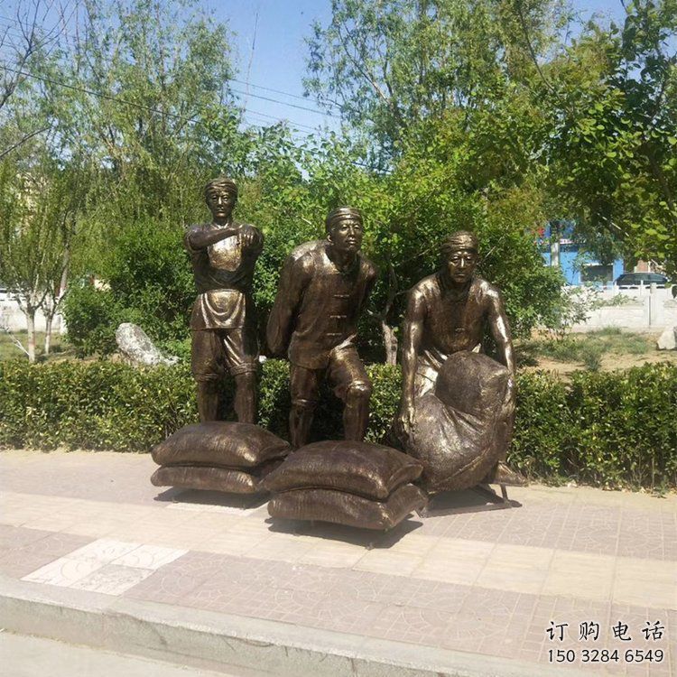 街頭工人雕塑廠家 大型別墅區擺件 公園工人雕塑廠