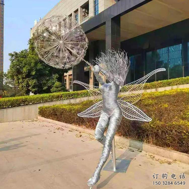 鏤空美女雕塑廠家 園林小品 歐式不銹鋼美女雕塑定做