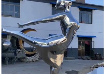 鏡面美女雕塑廠家 大型擺件 現(xiàn)代不銹鋼美女雕塑廠