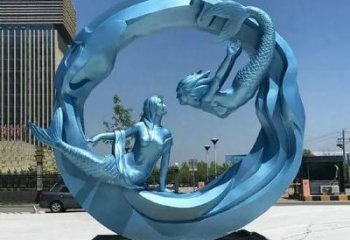 烤漆美人魚雕塑廠家 公園體育小品 大型不銹鋼美人魚雕塑價(jià)格