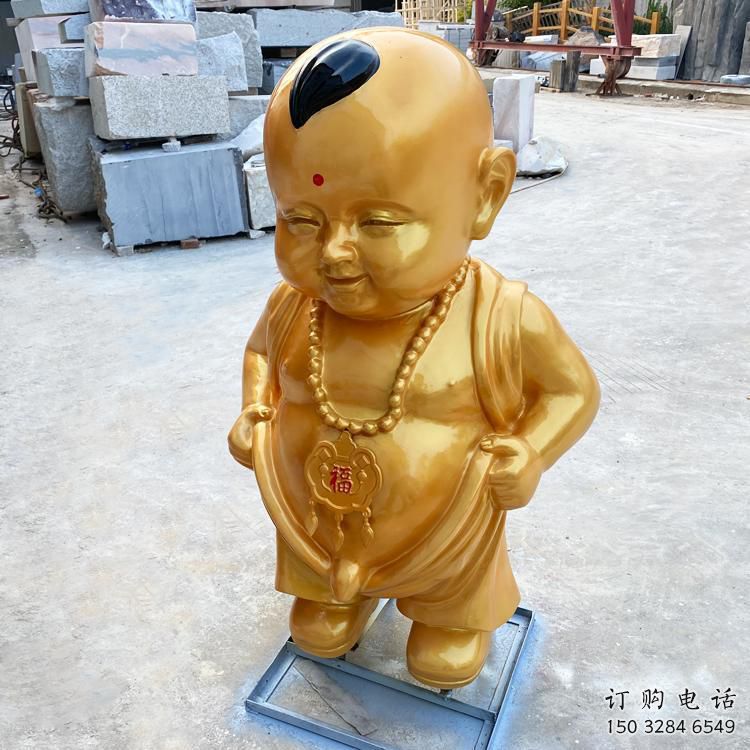 鍍金兒童雕塑廠家 抽象公園擺件  戶外不銹鋼兒童雕塑加工