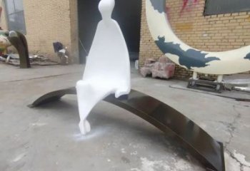 中式女人雕塑廠家 烤漆小品 游樂場(chǎng)不銹鋼女人雕塑廠